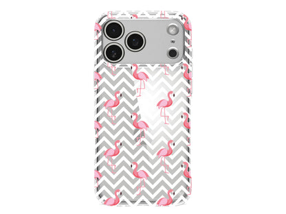 Desen ve Flamingo Lansman Model İçi Kadife Silikon Telefon Kılıfı