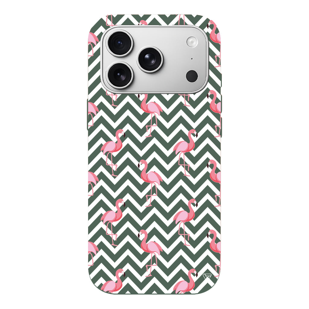 Desen ve Flamingo Lansman Model İçi Kadife Silikon Telefon Kılıfı