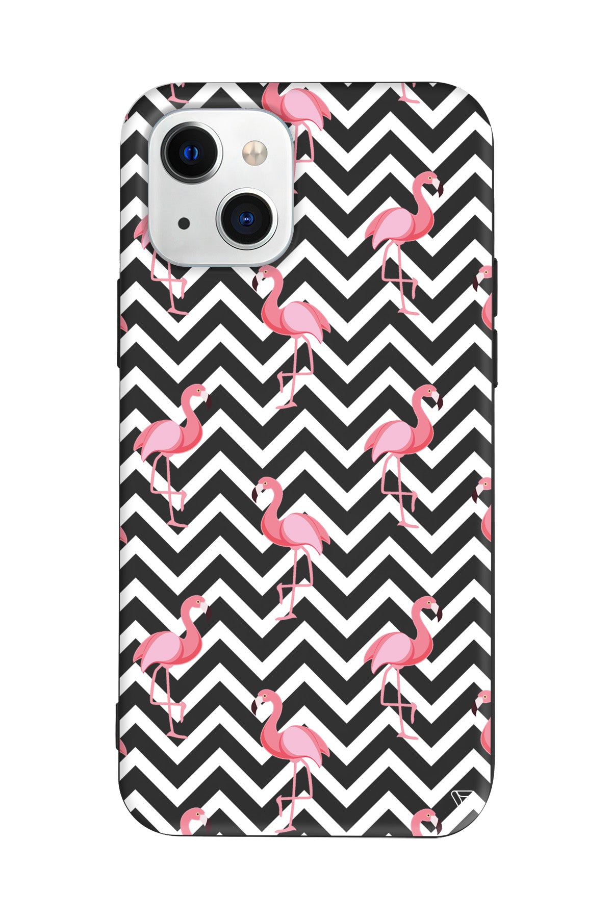 Desen ve Flamingo Lansman Model İçi Kadife Silikon Telefon Kılıfı