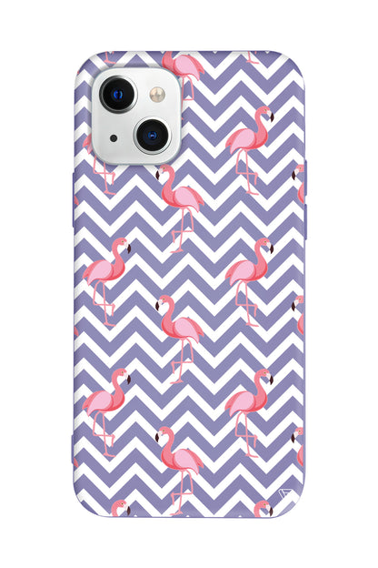 Desen ve Flamingo Lansman Model İçi Kadife Silikon Telefon Kılıfı – Plus Serisine Özel