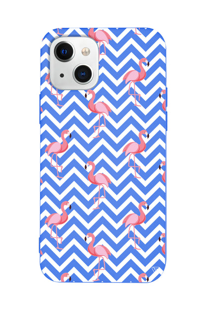 Desen ve Flamingo Lansman Model İçi Kadife Silikon Telefon Kılıfı