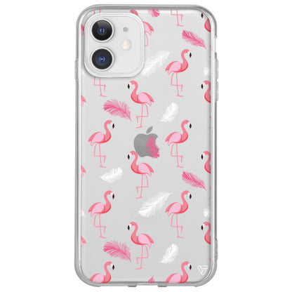 Tüy ve Flamingo Lansman Model İçi Kadife Silikon Telefon Kılıfı