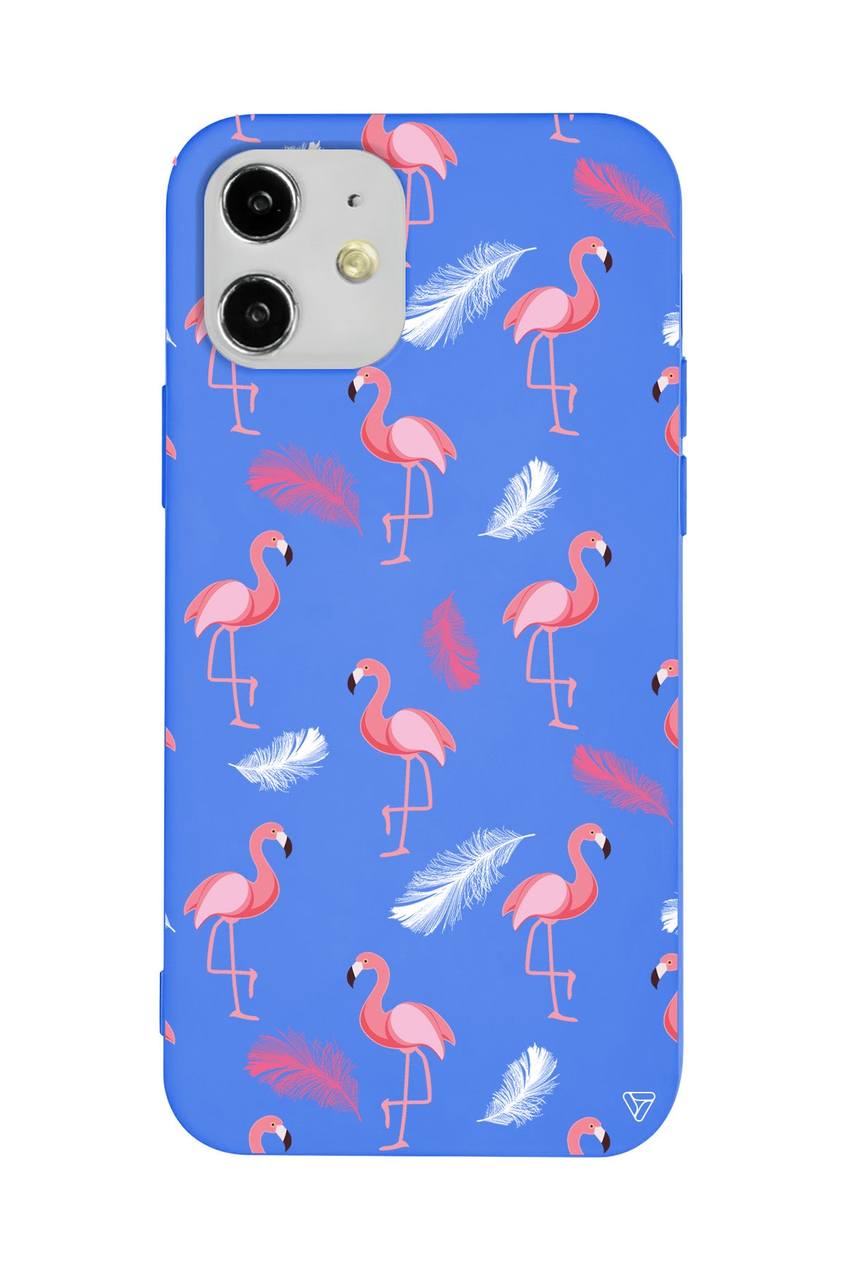 Tüy ve Flamingo Lansman Model İçi Kadife Silikon Telefon Kılıfı