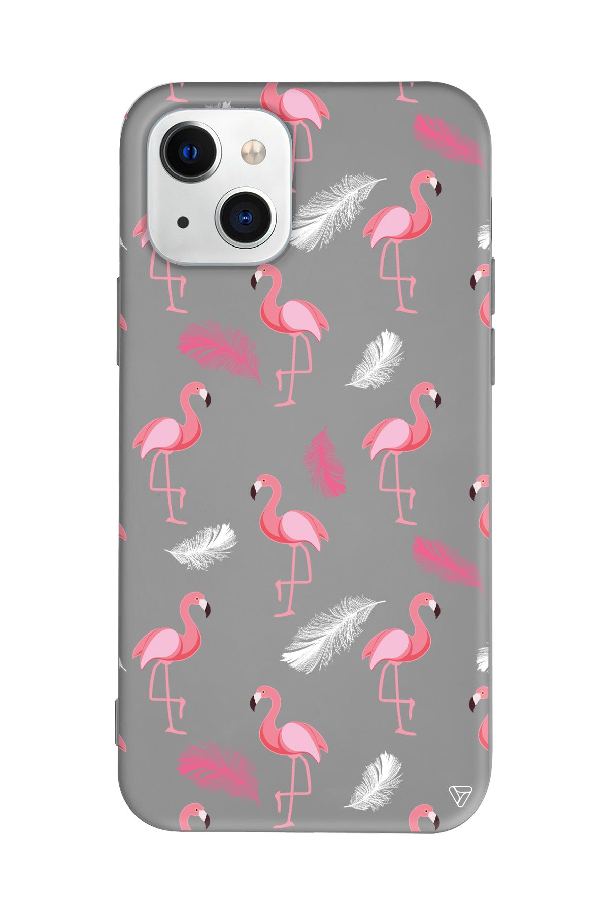 Tüy ve Flamingo Lansman Model İçi Kadife Silikon Telefon Kılıfı