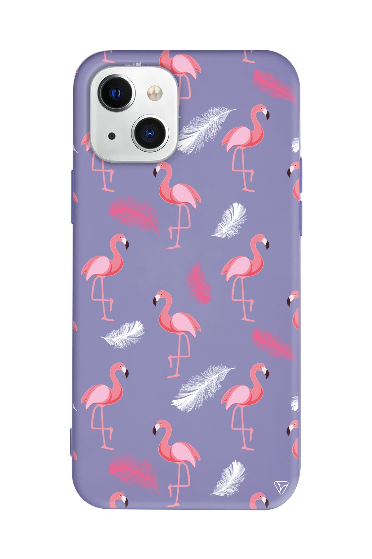 Tüy ve Flamingo Lansman Model İçi Kadife Silikon Telefon Kılıfı