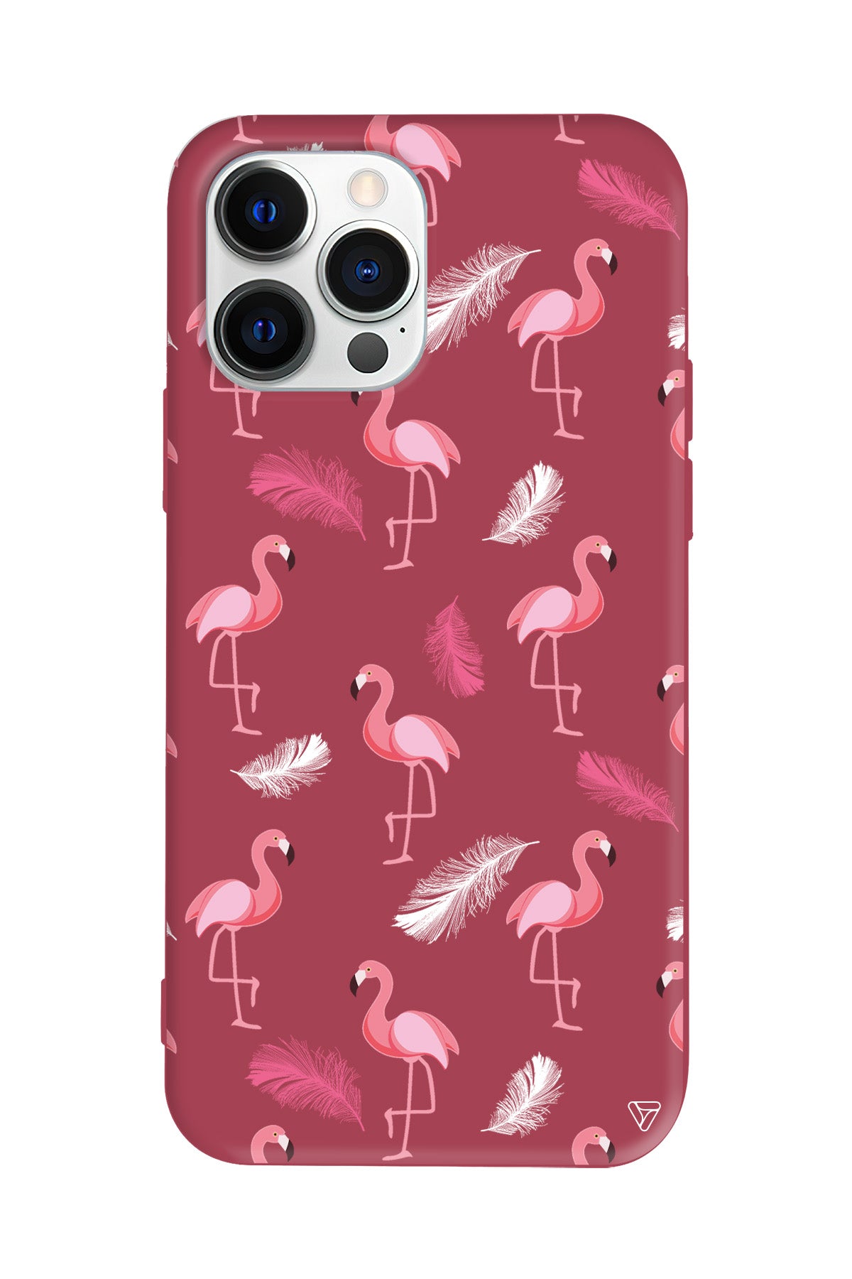 Tüy ve Flamingo Lansman Model İçi Kadife Silikon Telefon Kılıfı