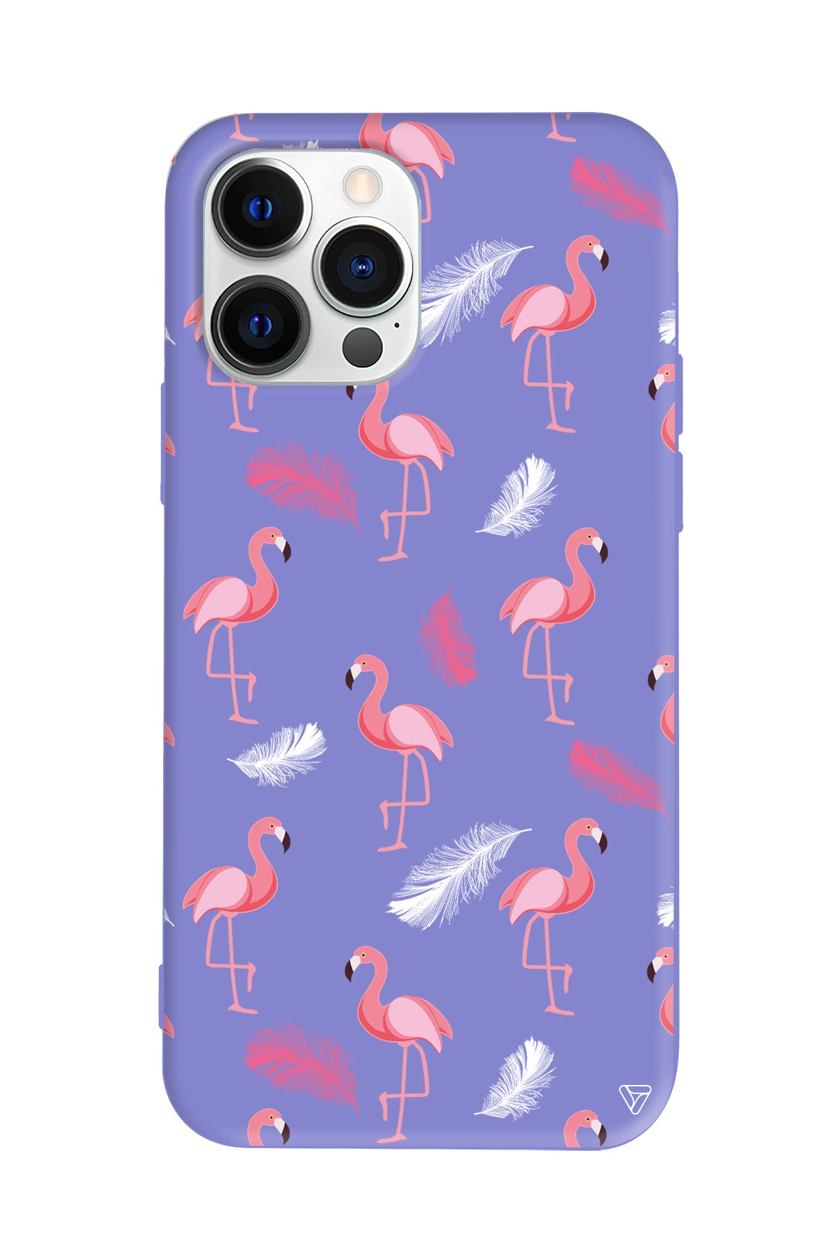 Tüy ve Flamingo Lansman Model İçi Kadife Silikon Telefon Kılıfı