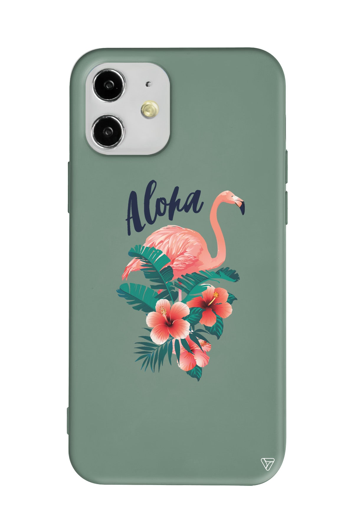 Aloha Flamingo Lansman Model İçi Kadife Silikon Telefon Kılıfı