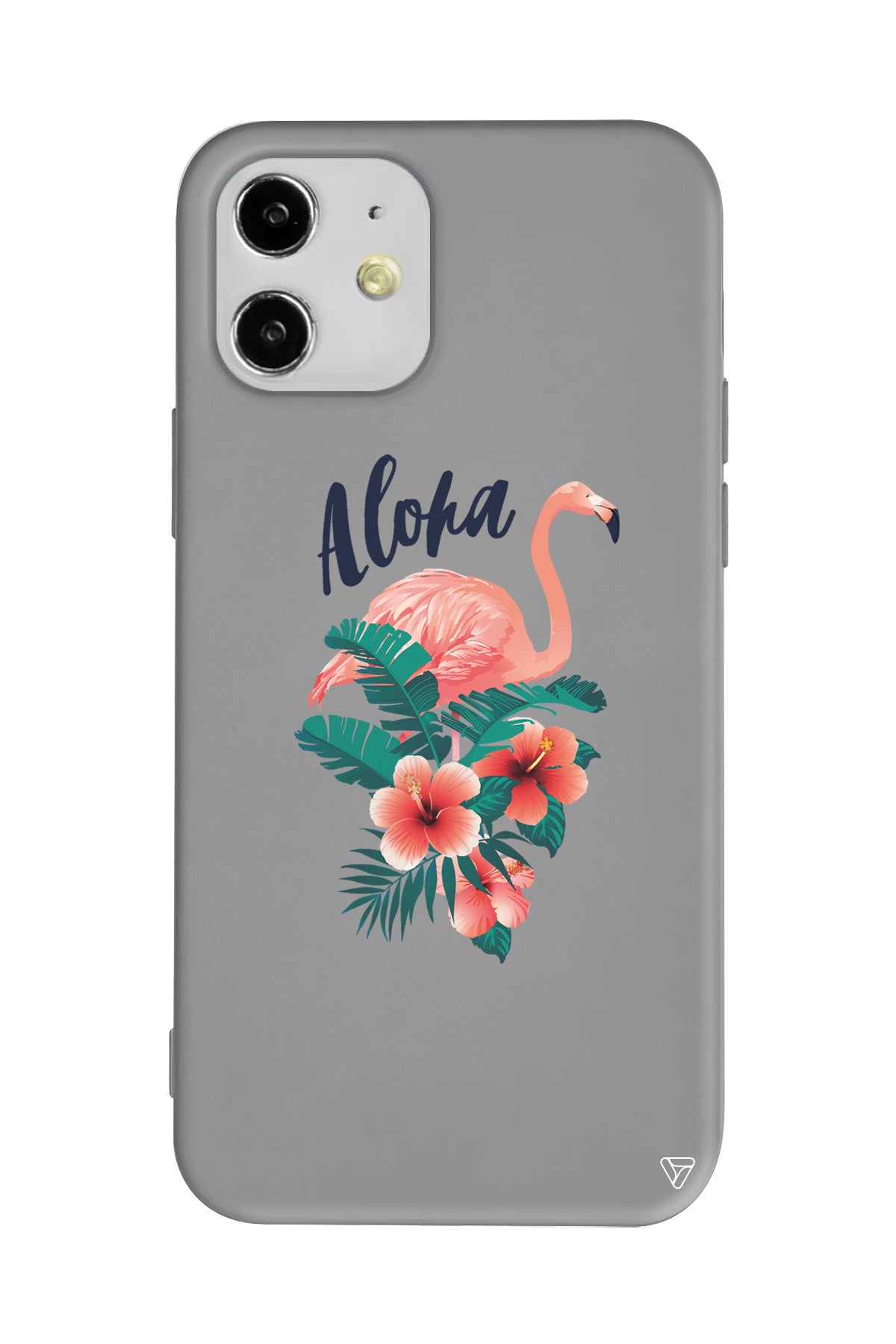 Aloha Flamingo Lansman Model İçi Kadife Silikon Telefon Kılıfı