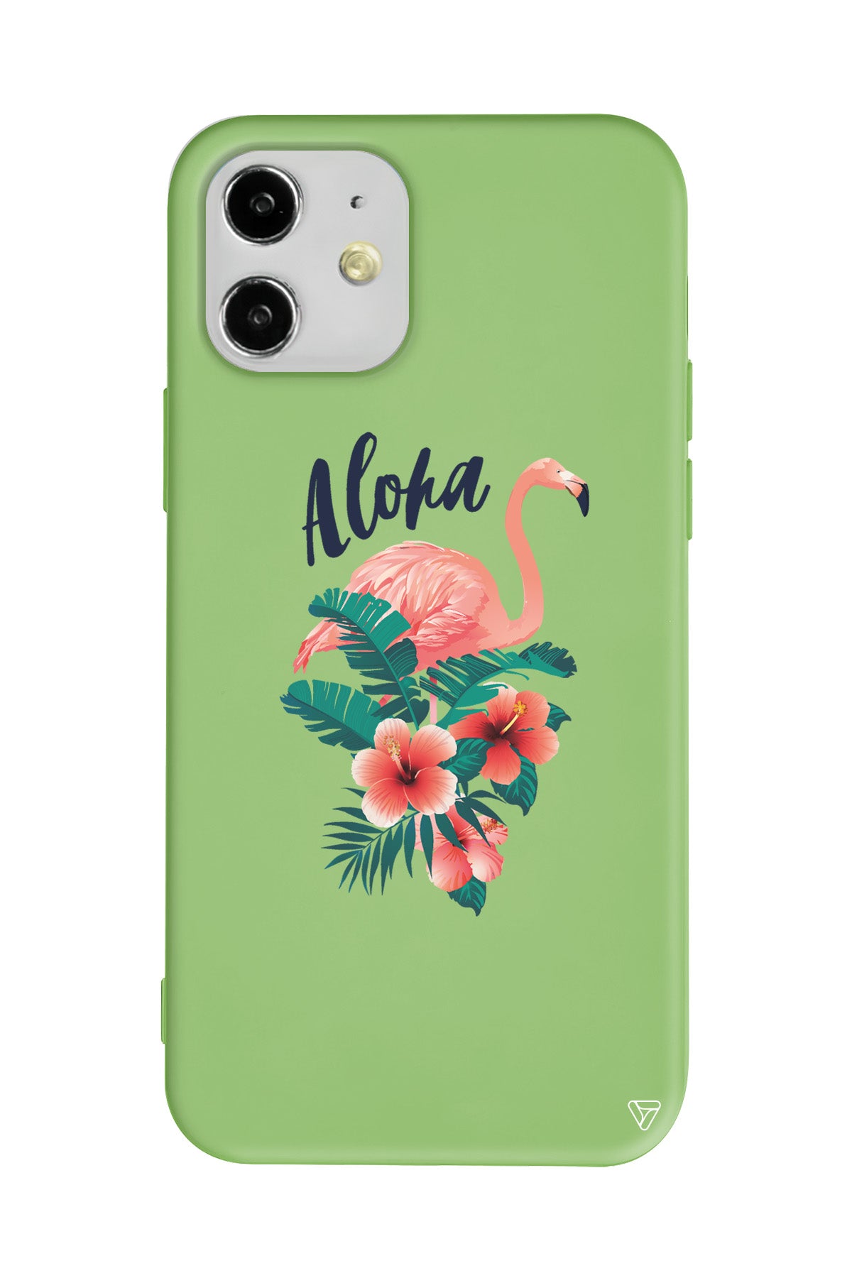 Aloha Flamingo Lansman Model İçi Kadife Silikon Telefon Kılıfı