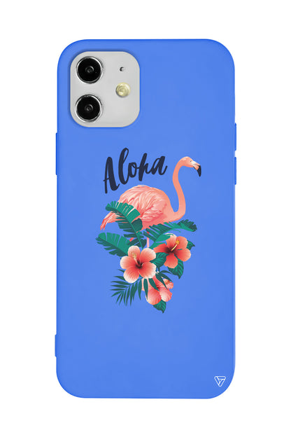 Aloha Flamingo Lansman Model İçi Kadife Silikon Telefon Kılıfı