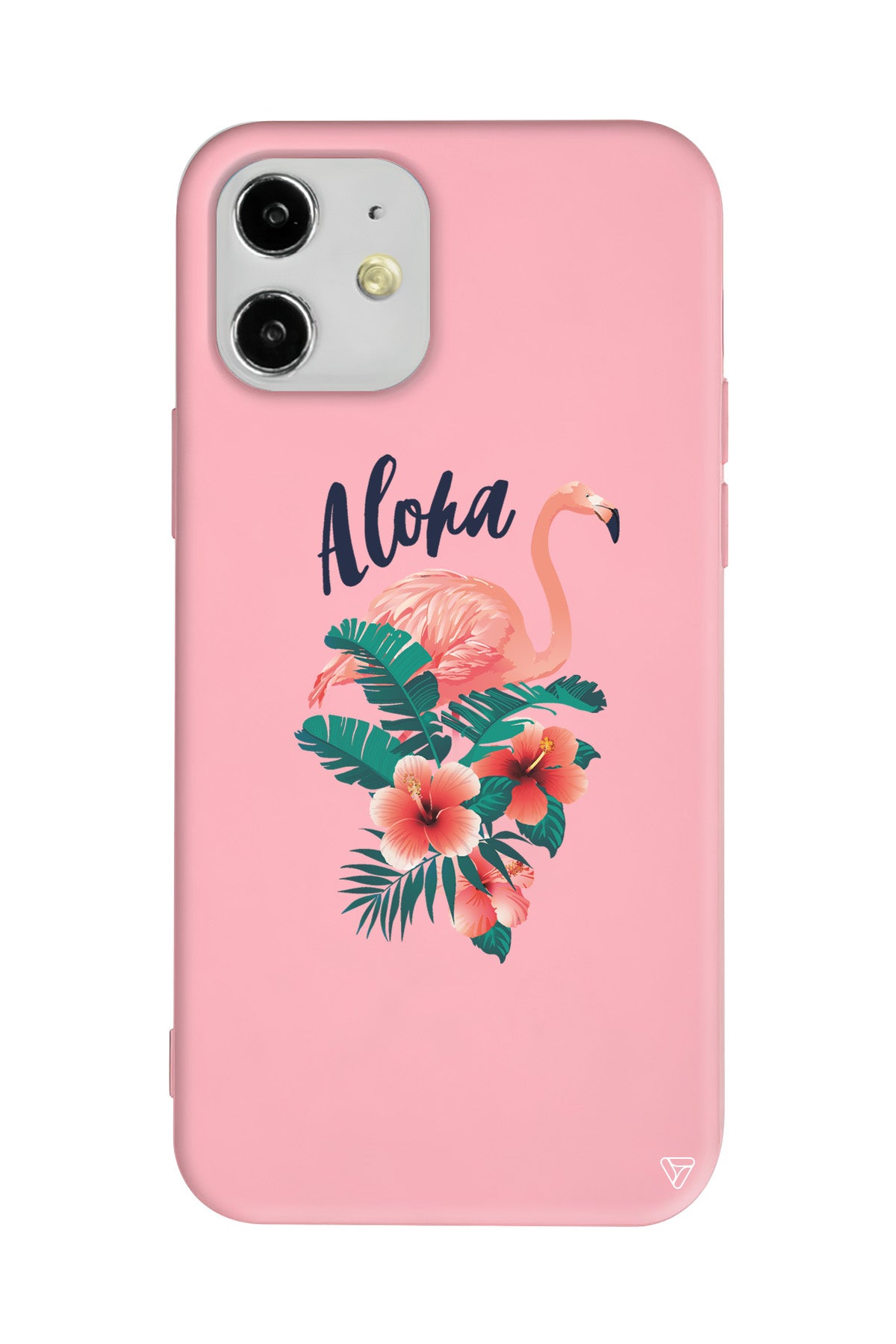 Aloha Flamingo Lansman Model İçi Kadife Silikon Telefon Kılıfı