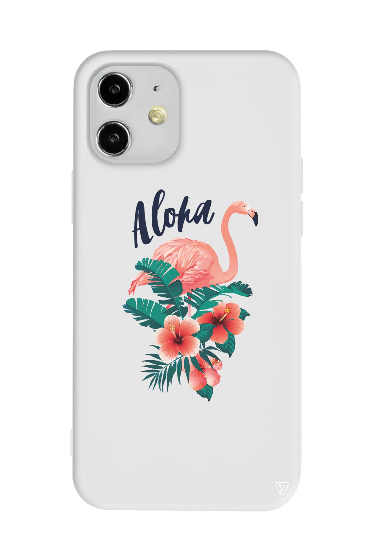 Aloha Flamingo Lansman Model İçi Kadife Silikon Telefon Kılıfı