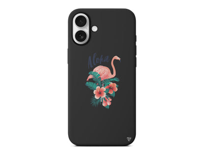 Aloha Flamingo Lansman Model İçi Kadife Silikon Telefon Kılıfı – Plus Serisine Özel