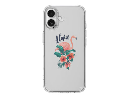 Aloha Flamingo Lansman Model İçi Kadife Silikon Telefon Kılıfı – Plus Serisine Özel