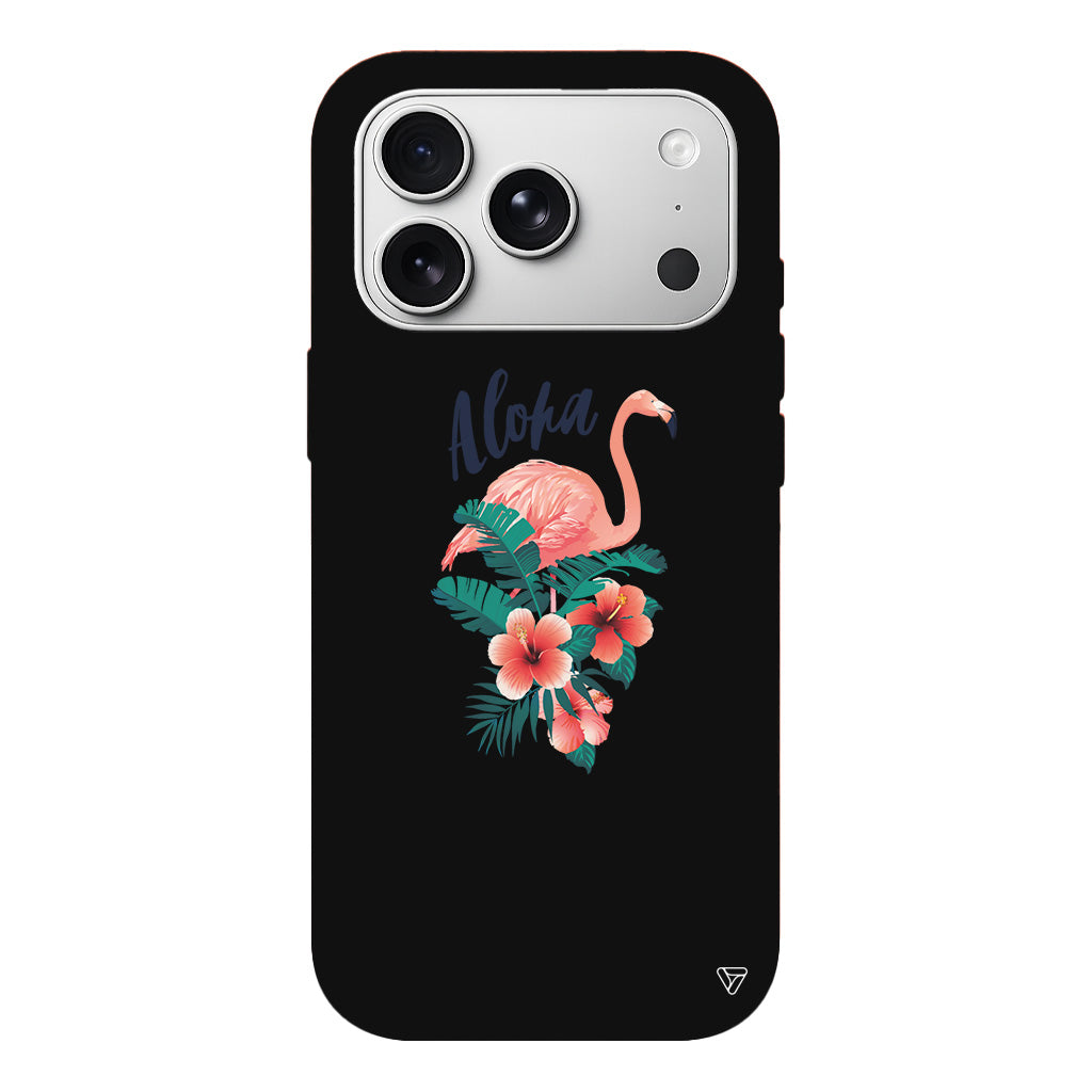 Aloha Flamingo Lansman Model İçi Kadife Silikon Telefon Kılıfı