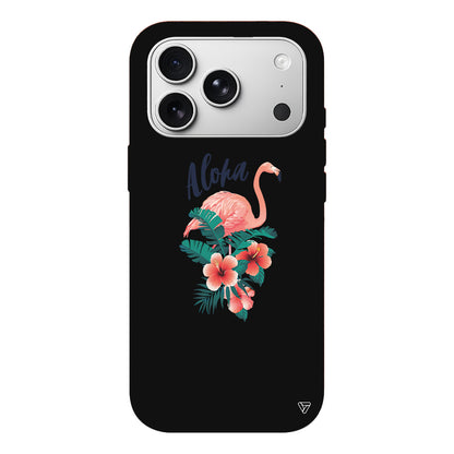 Aloha Flamingo Lansman Model İçi Kadife Silikon Telefon Kılıfı
