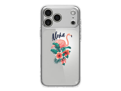 Aloha Flamingo Lansman Model İçi Kadife Silikon Telefon Kılıfı