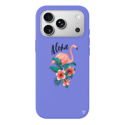 Aloha Flamingo Lansman Model İçi Kadife Silikon Telefon Kılıfı