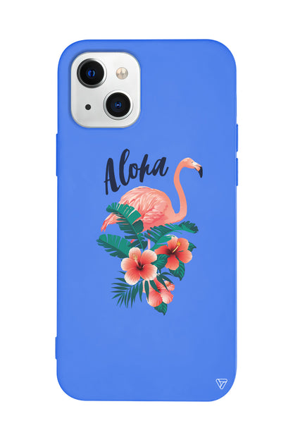 Aloha Flamingo Lansman Model İçi Kadife Silikon Telefon Kılıfı