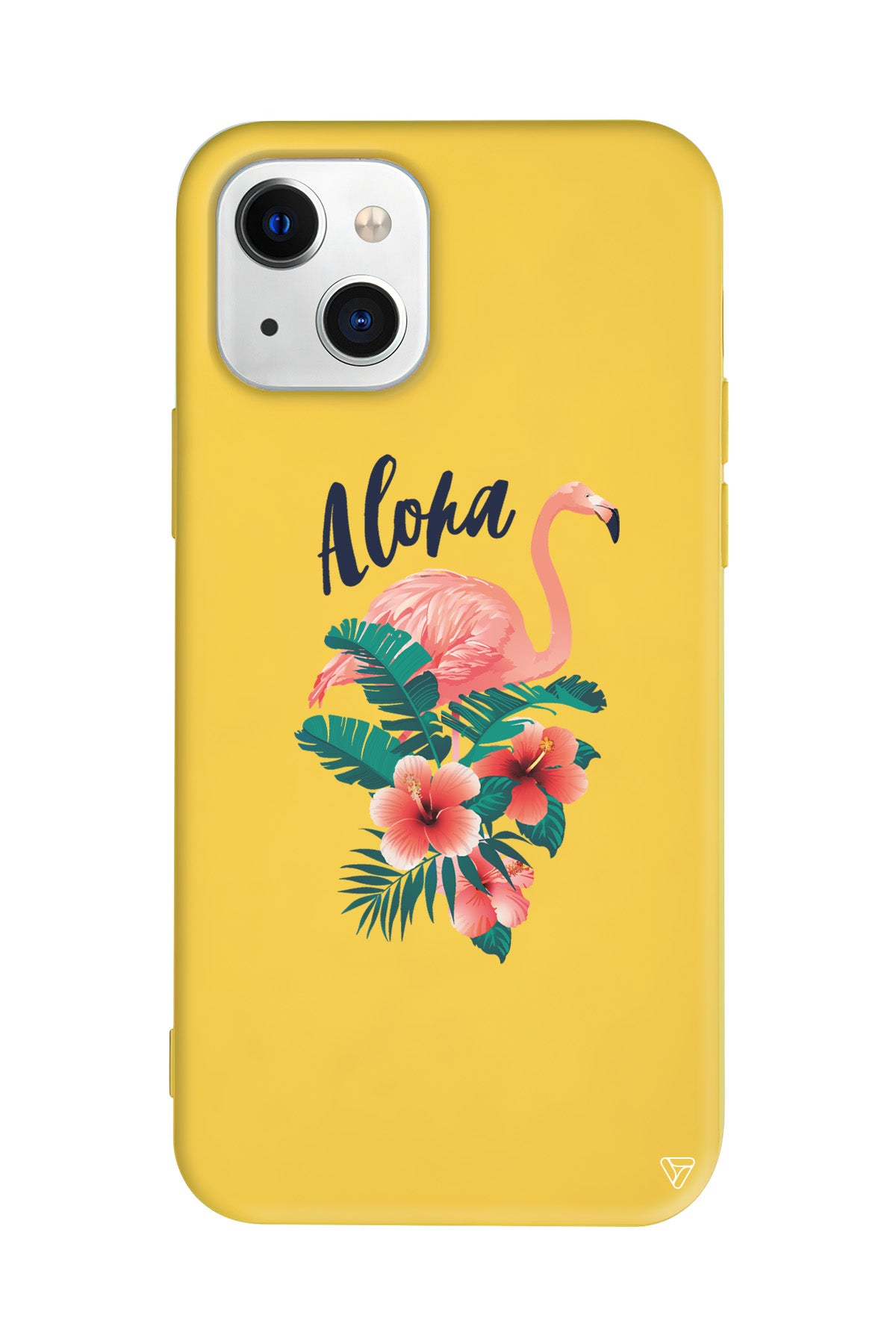 Aloha Flamingo Lansman Model İçi Kadife Silikon Telefon Kılıfı