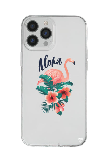 Aloha Flamingo Lansman Model İçi Kadife Silikon Telefon Kılıfı