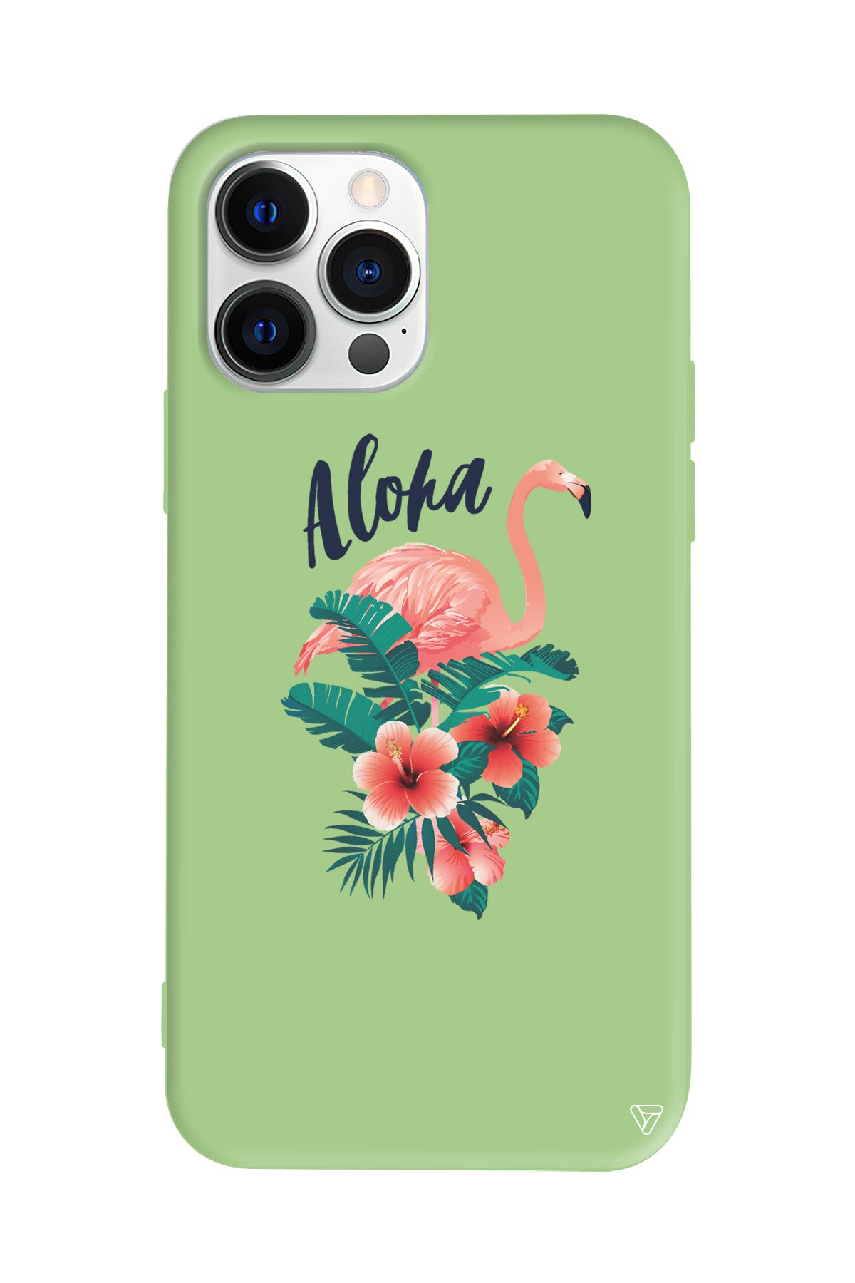 Aloha Flamingo Lansman Model İçi Kadife Silikon Telefon Kılıfı