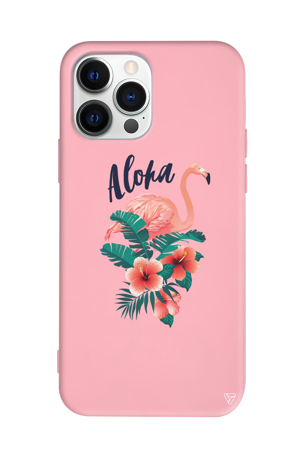 Aloha Flamingo Lansman Model İçi Kadife Silikon Telefon Kılıfı