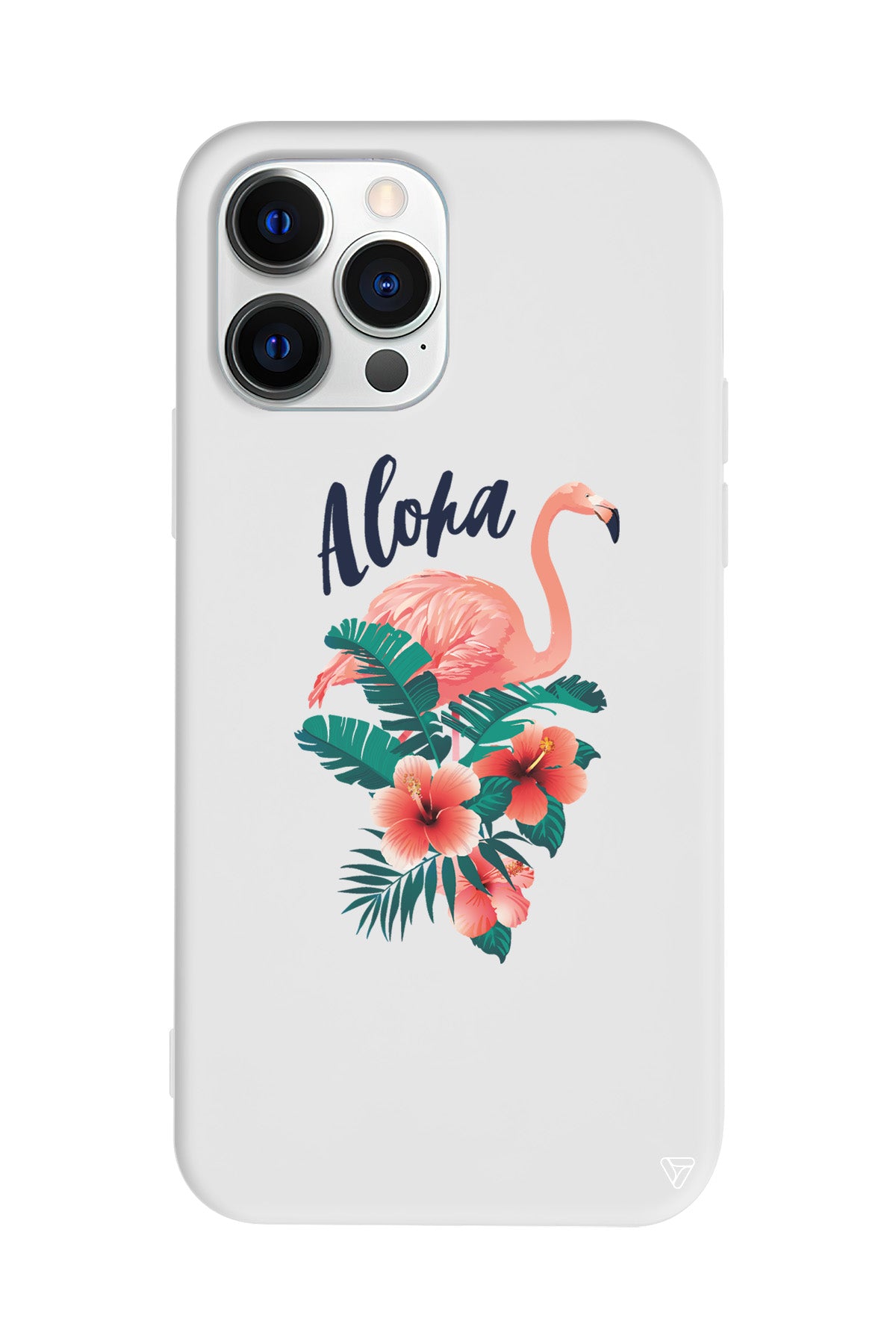 Aloha Flamingo Lansman Model İçi Kadife Silikon Telefon Kılıfı