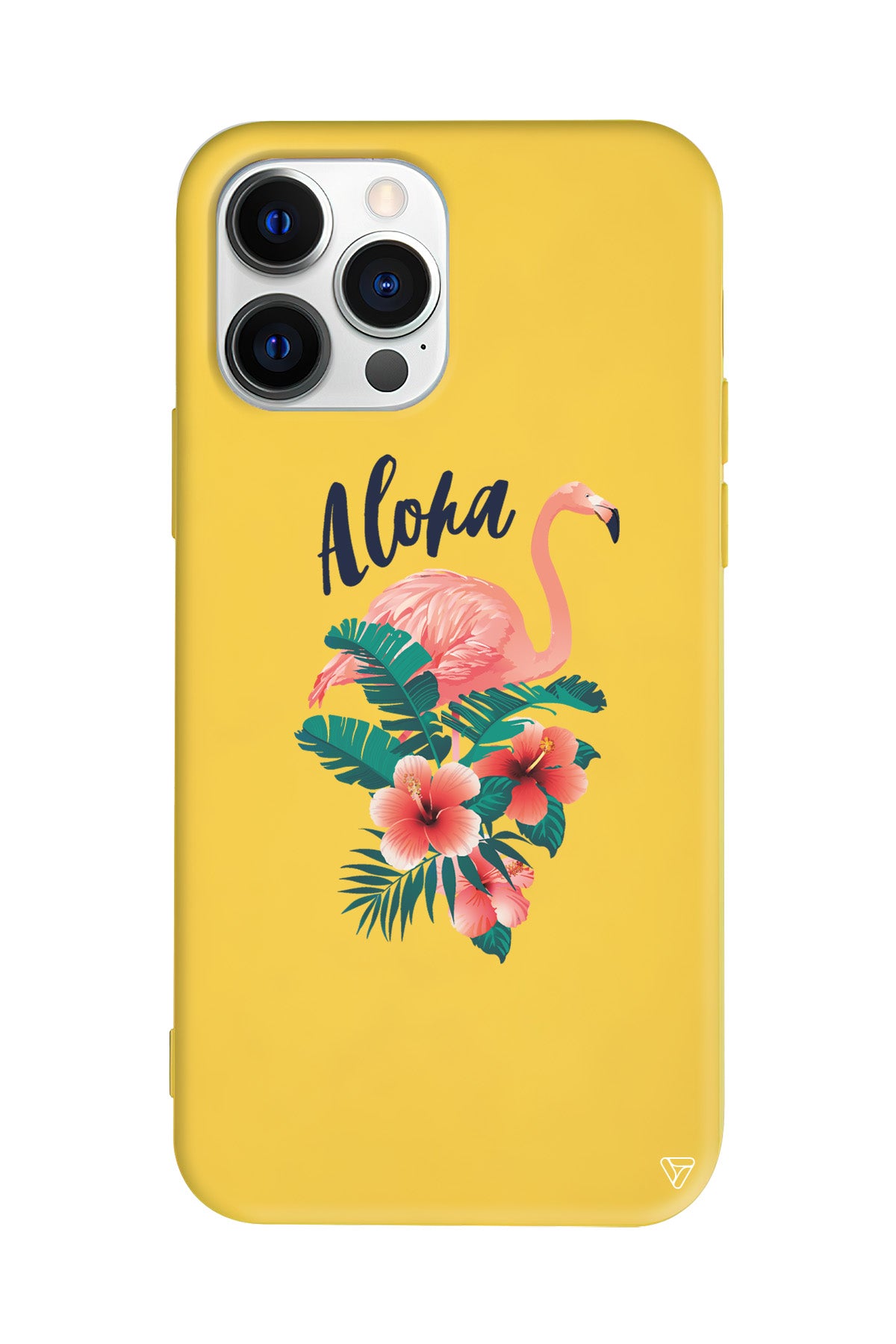 Aloha Flamingo Lansman Model İçi Kadife Silikon Telefon Kılıfı