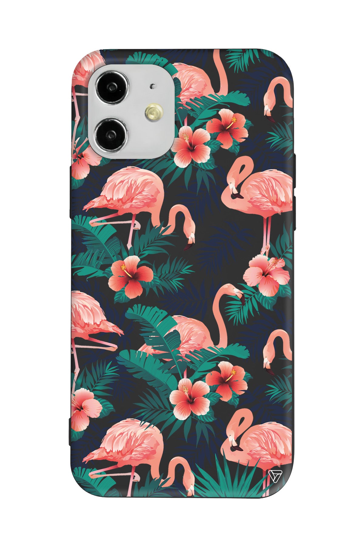 Leaf Flamingo Lansman Model İçi Kadife Silikon Telefon Kılıfı