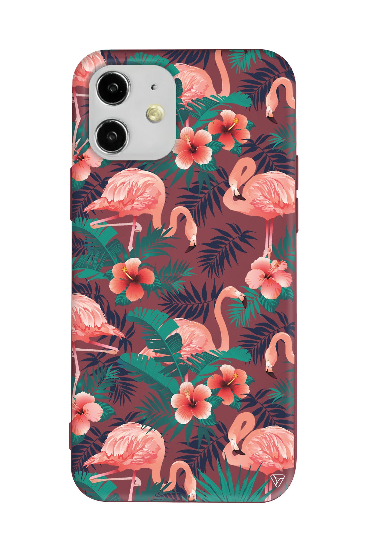 Leaf Flamingo Lansman Model İçi Kadife Silikon Telefon Kılıfı