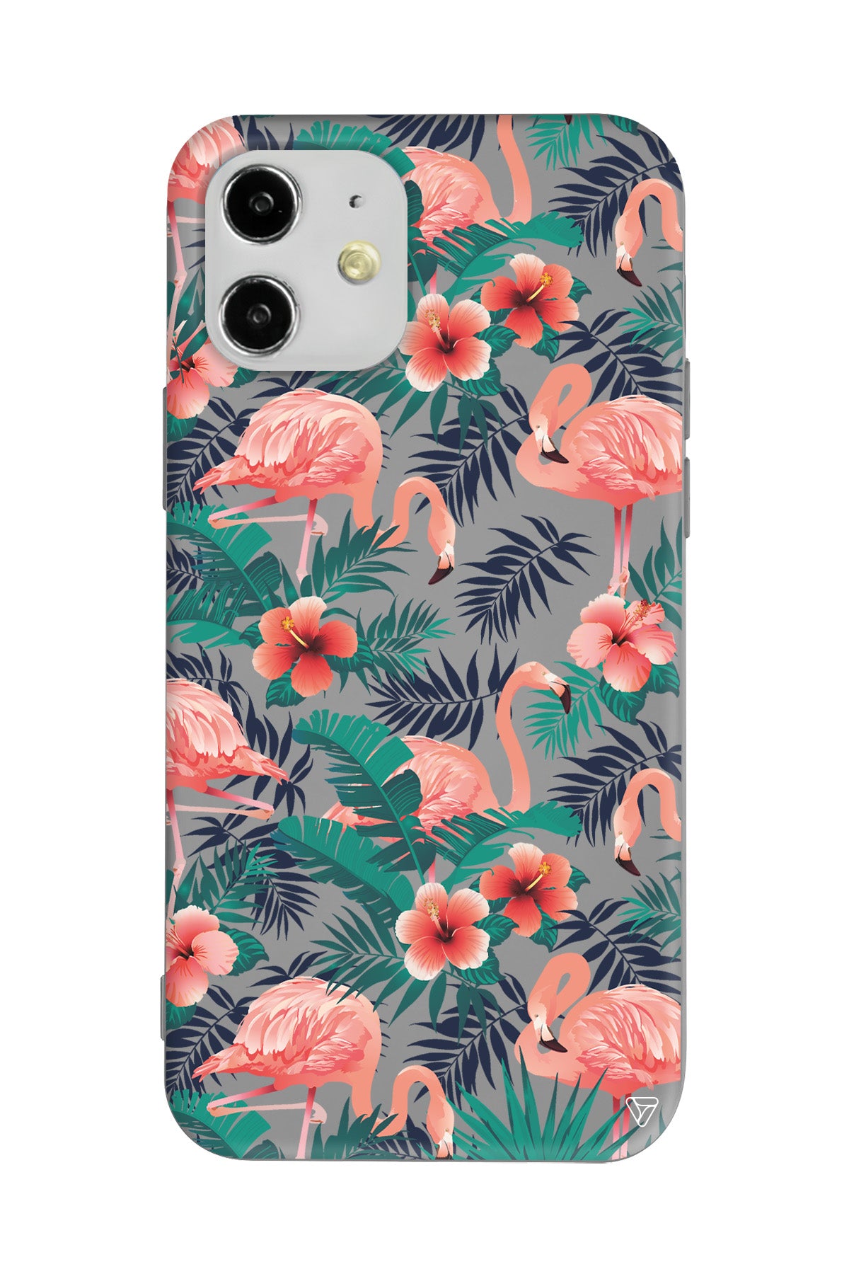 Leaf Flamingo Lansman Model İçi Kadife Silikon Telefon Kılıfı