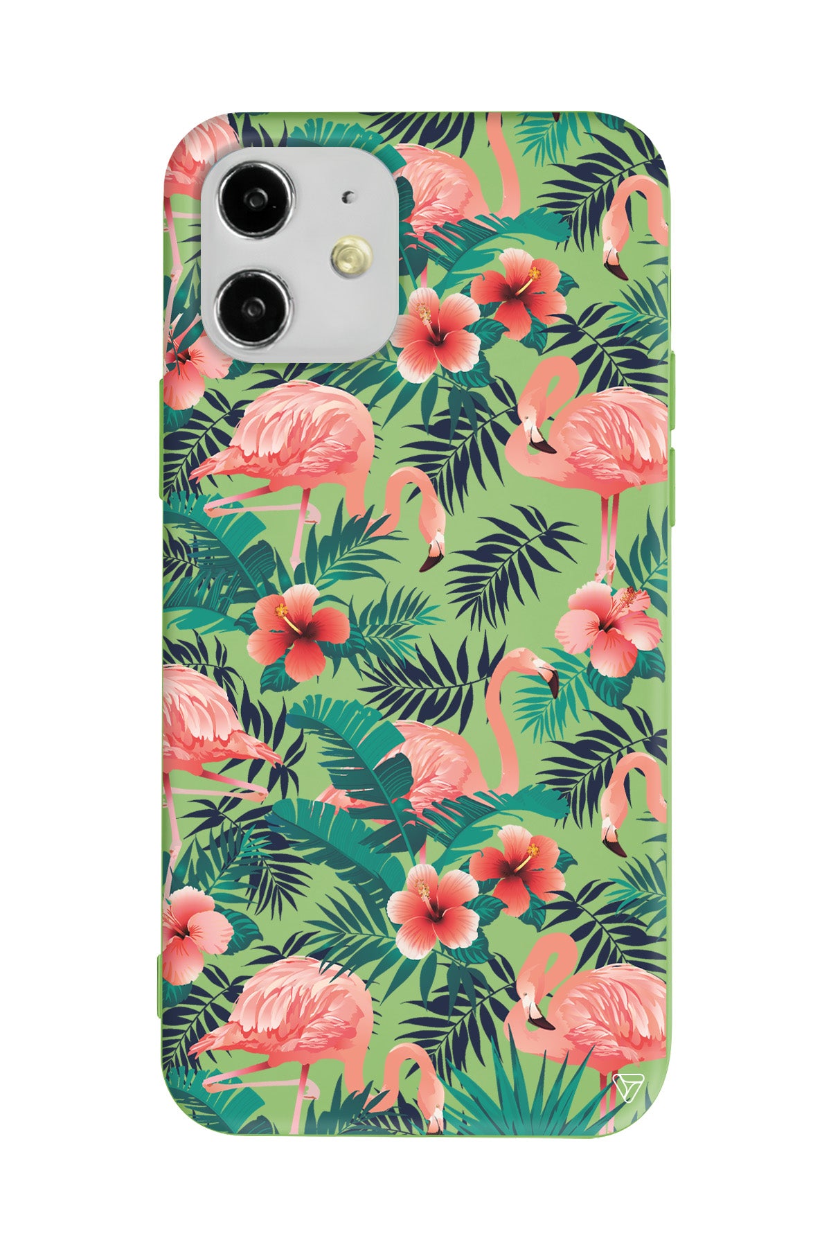 Leaf Flamingo Lansman Model İçi Kadife Silikon Telefon Kılıfı