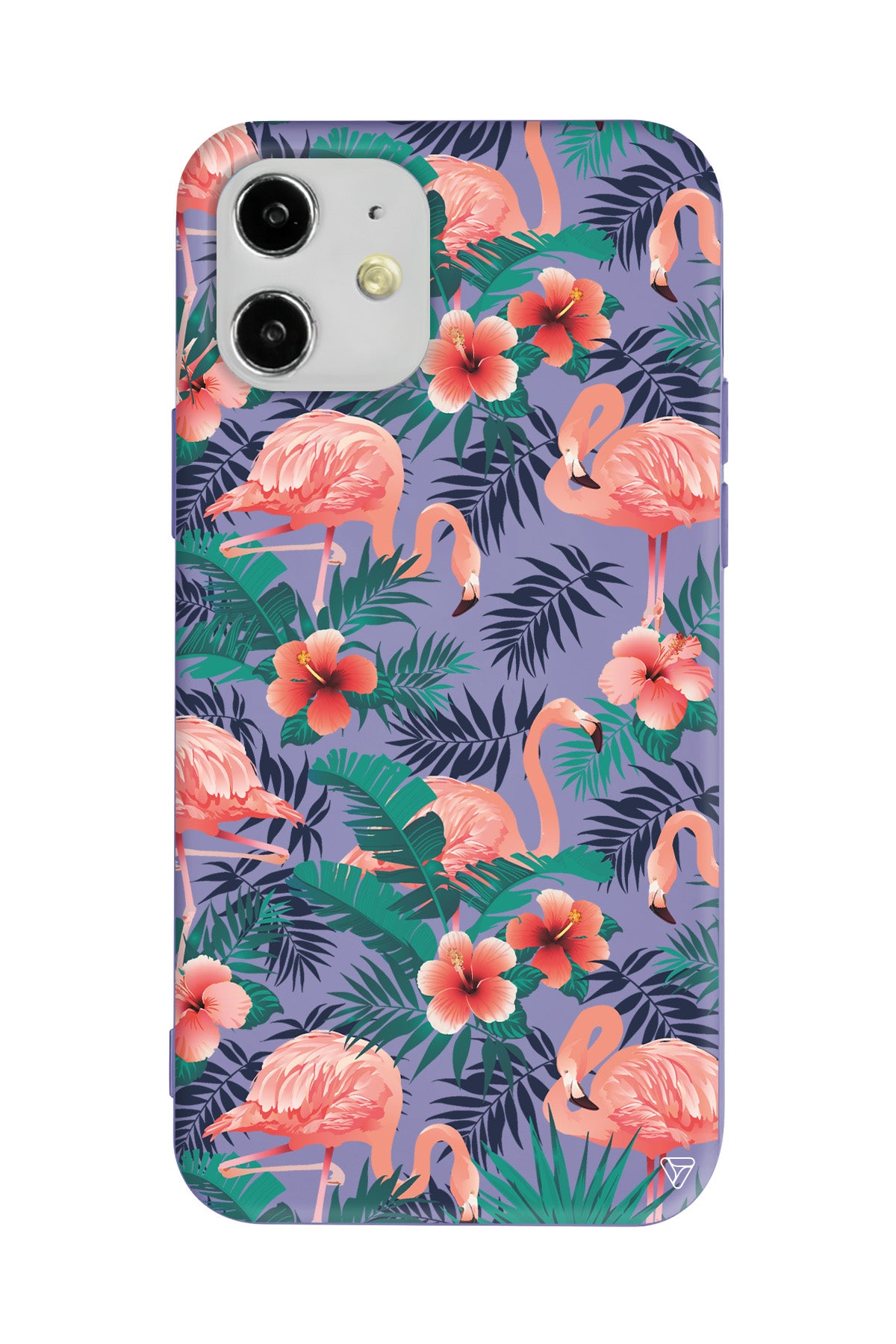 Leaf Flamingo Lansman Model İçi Kadife Silikon Telefon Kılıfı