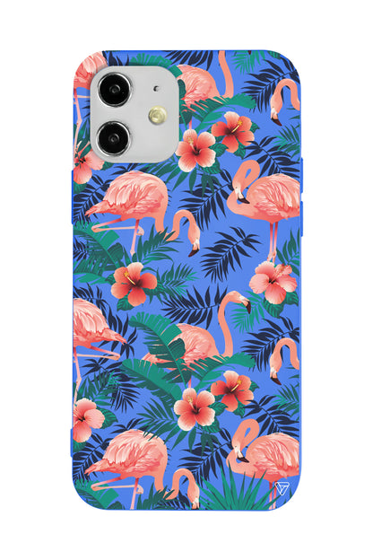 Leaf Flamingo Lansman Model İçi Kadife Silikon Telefon Kılıfı