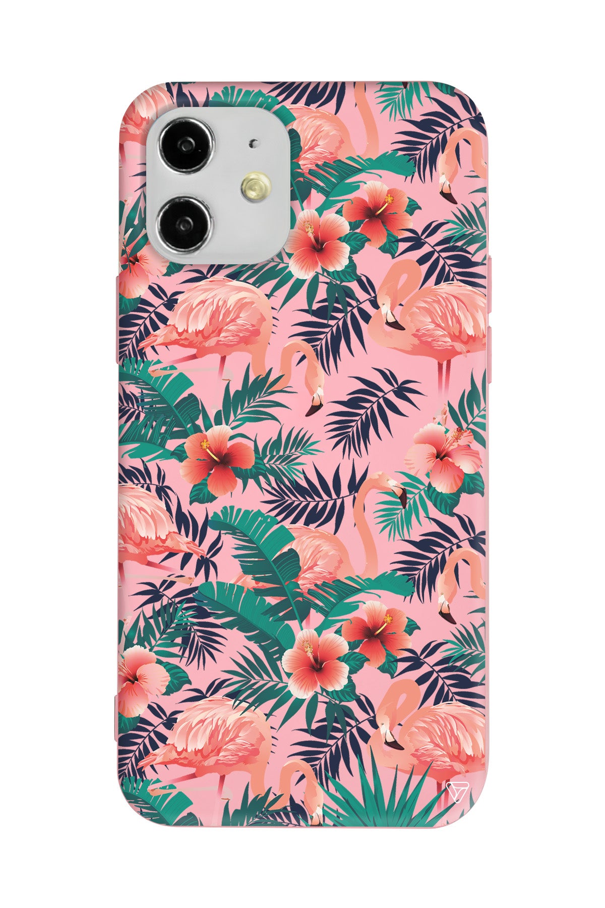 Leaf Flamingo Lansman Model İçi Kadife Silikon Telefon Kılıfı