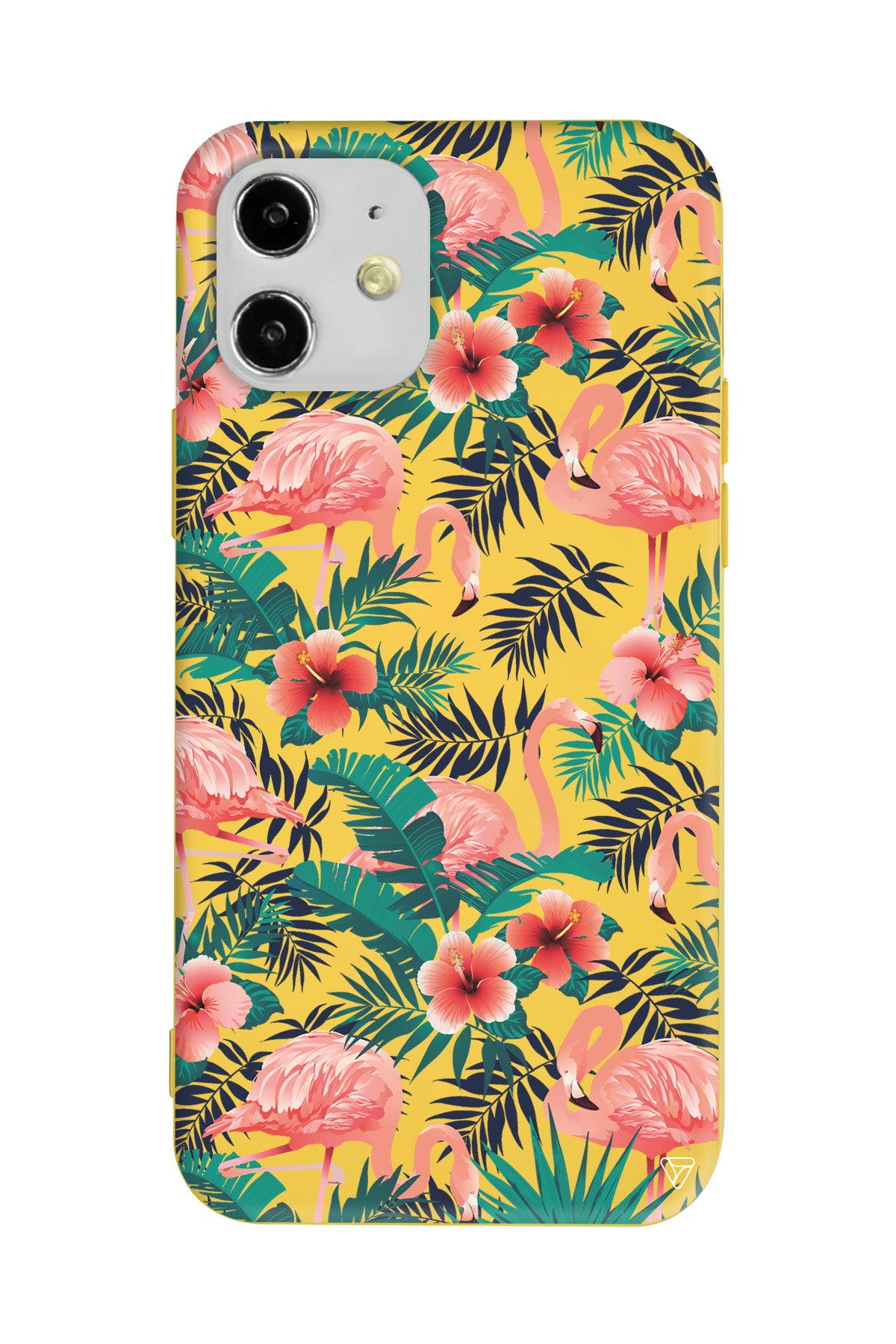 Leaf Flamingo Lansman Model İçi Kadife Silikon Telefon Kılıfı