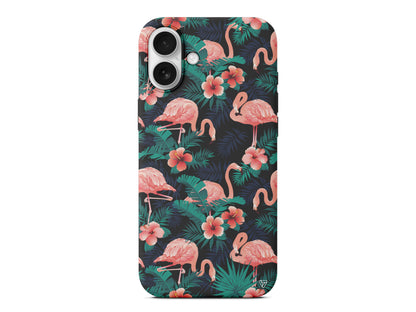 Leaf Flamingo Lansman Model İçi Kadife Silikon Telefon Kılıfı