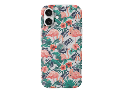 Leaf Flamingo Lansman Model İçi Kadife Silikon Telefon Kılıfı