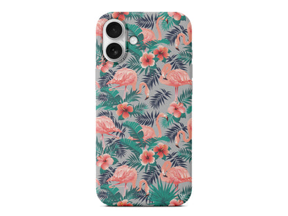 Leaf Flamingo Lansman Model İçi Kadife Silikon Telefon Kılıfı