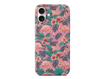 Leaf Flamingo Lansman Model İçi Kadife Silikon Telefon Kılıfı