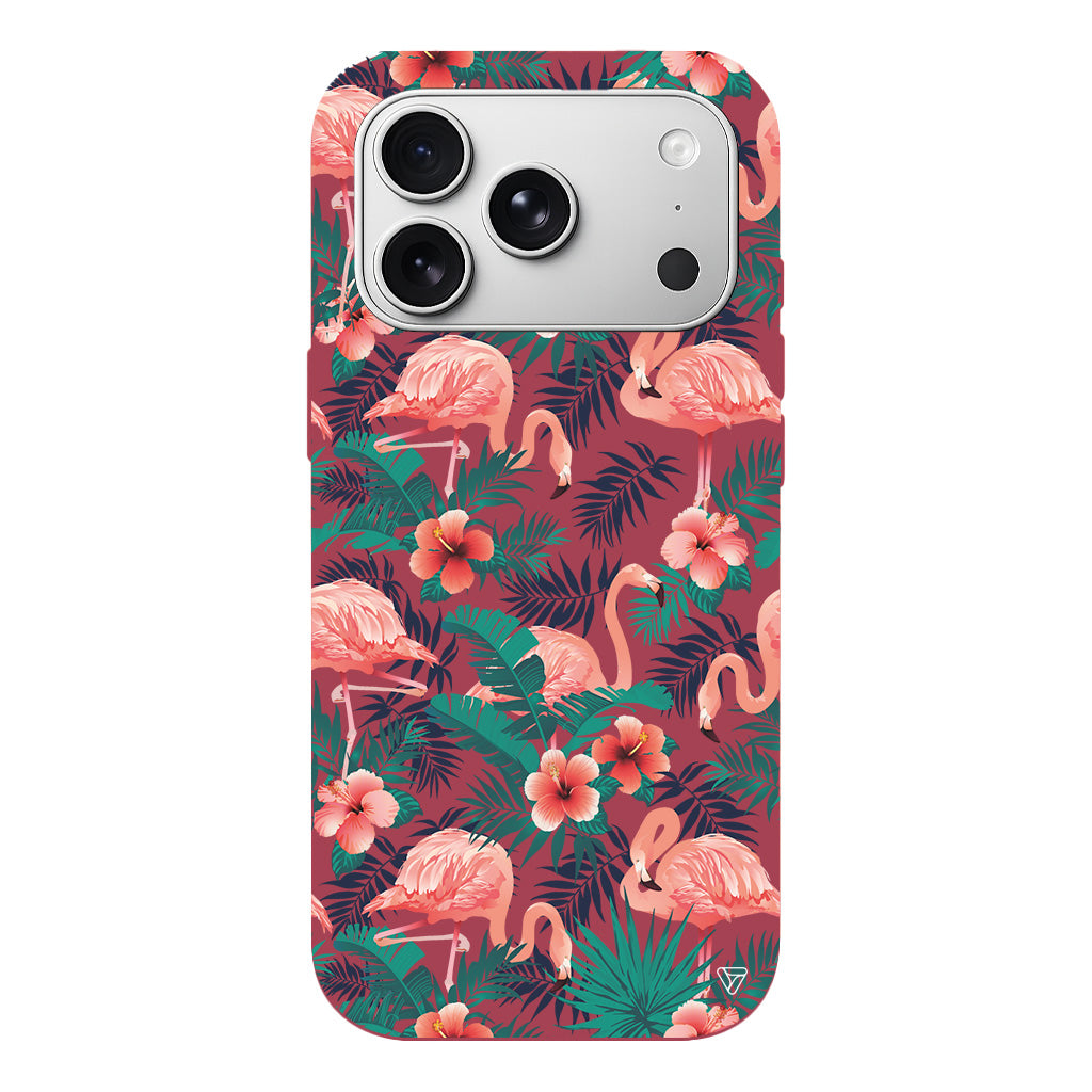 Leaf Flamingo Lansman Model İçi Kadife Silikon Telefon Kılıfı