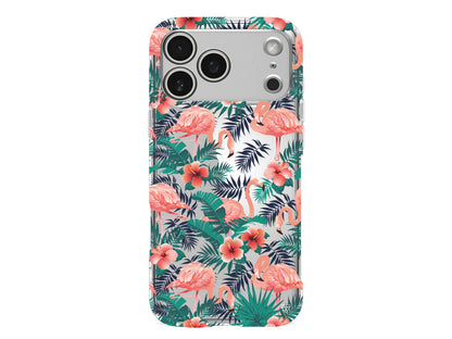 Leaf Flamingo Lansman Model İçi Kadife Silikon Telefon Kılıfı