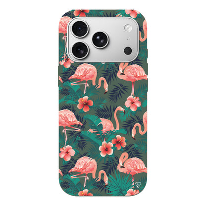 Leaf Flamingo Lansman Model İçi Kadife Silikon Telefon Kılıfı