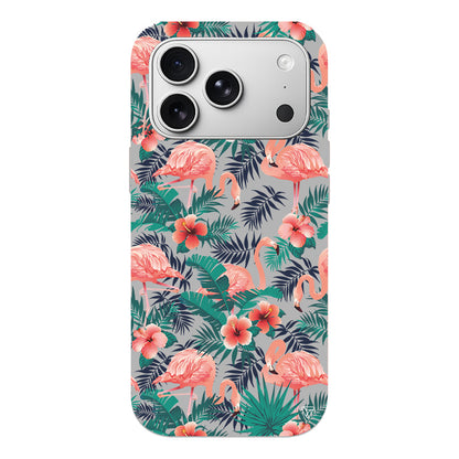 Leaf Flamingo Lansman Model İçi Kadife Silikon Telefon Kılıfı