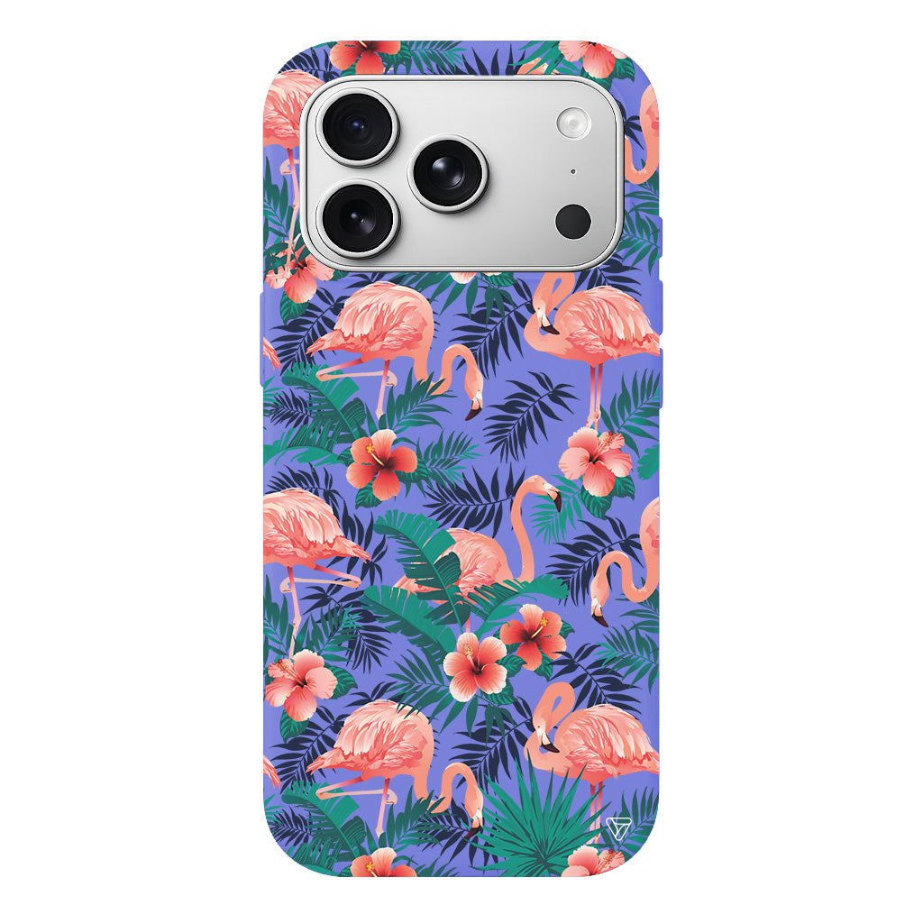 Leaf Flamingo Lansman Model İçi Kadife Silikon Telefon Kılıfı