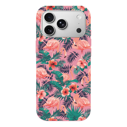 Leaf Flamingo Lansman Model İçi Kadife Silikon Telefon Kılıfı