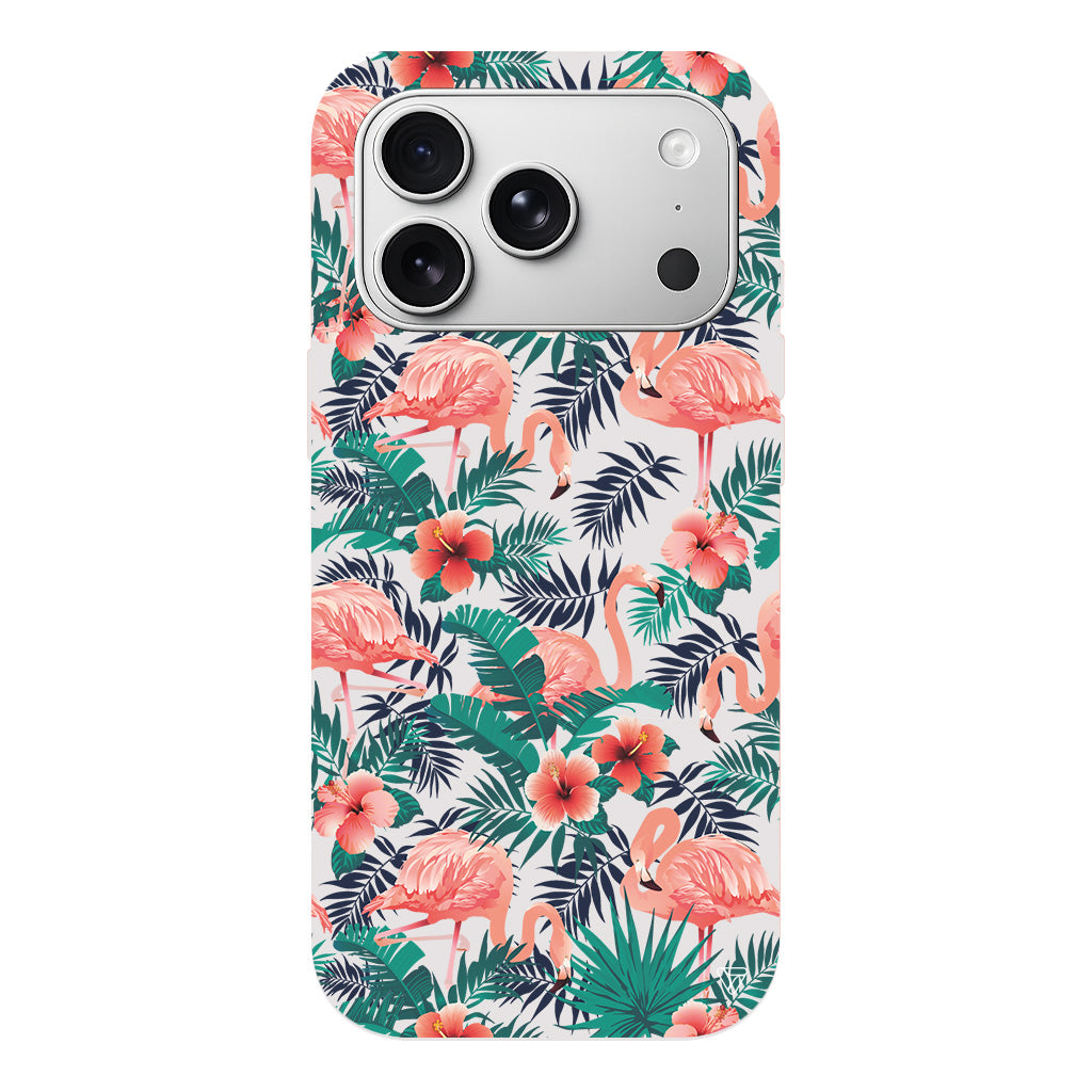 Leaf Flamingo Lansman Model İçi Kadife Silikon Telefon Kılıfı