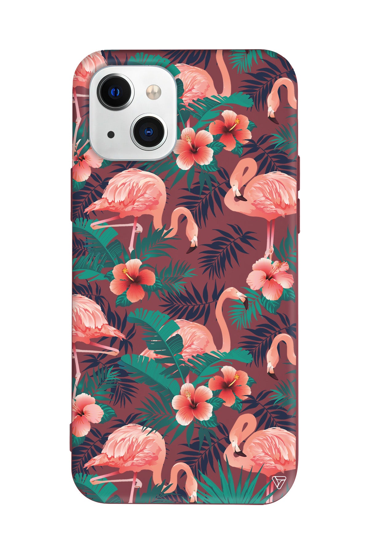Leaf Flamingo Lansman Model İçi Kadife Silikon Telefon Kılıfı